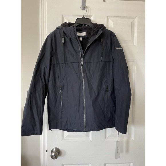 NWT Calvin Klein Faux Sherpa Lined Infinte Stretch Soft Shell Jacket - Small - Picture 4 of 12